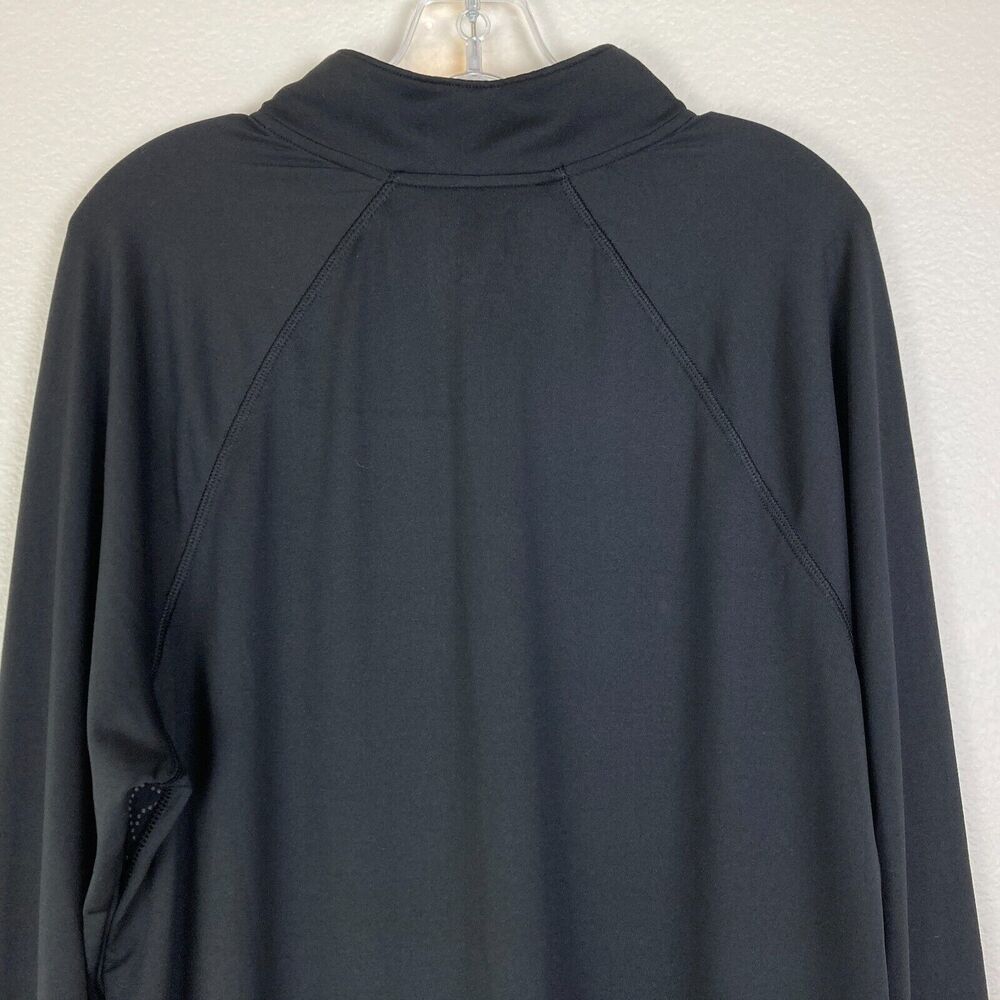 Old Navy Active Women's 1/4 Zip Pullover Top Size XXL Black Stretch Thumbholes - Picture 6 of 6